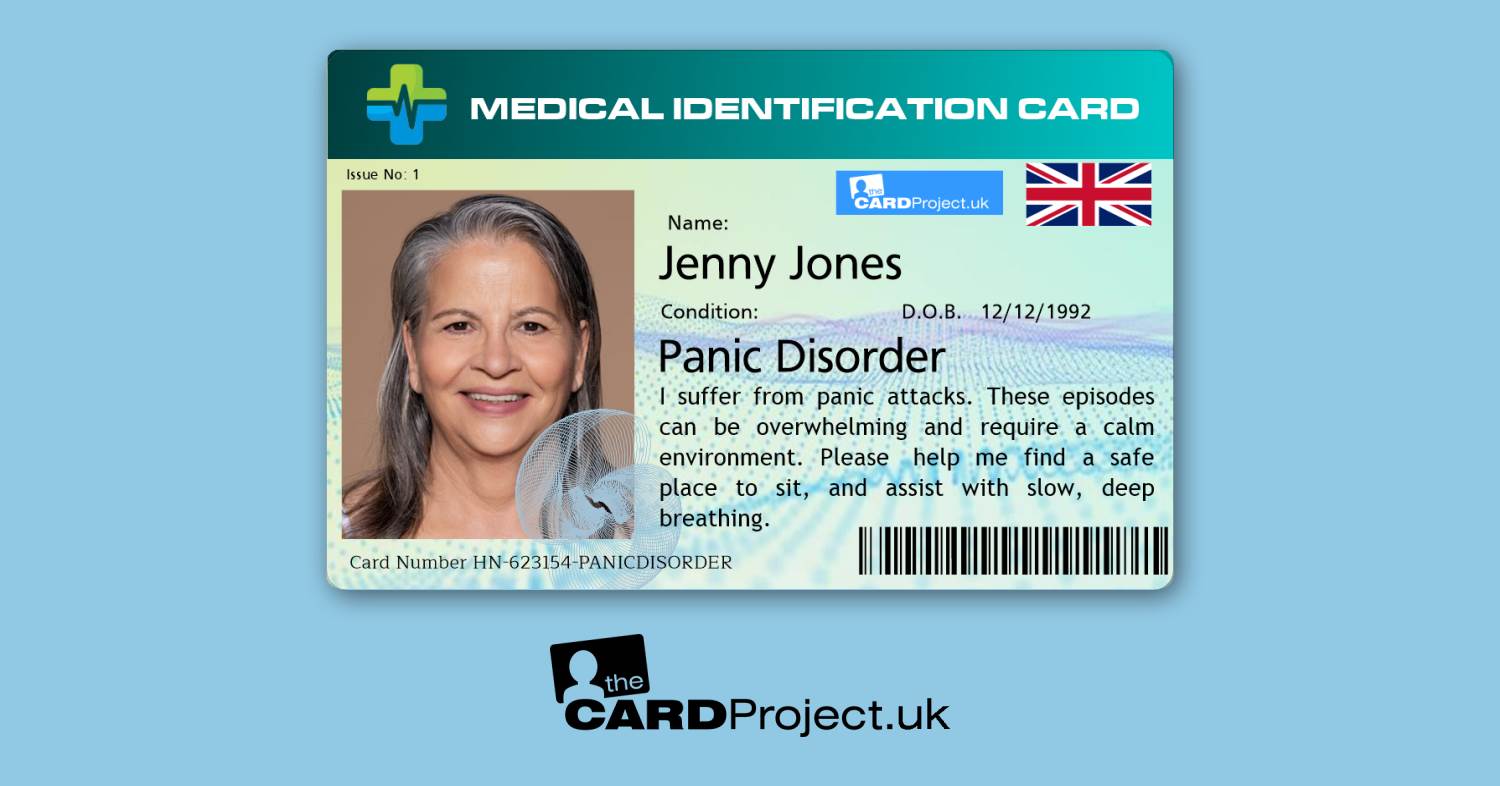 Panic Disorder Premium Medical Card (FRONT)